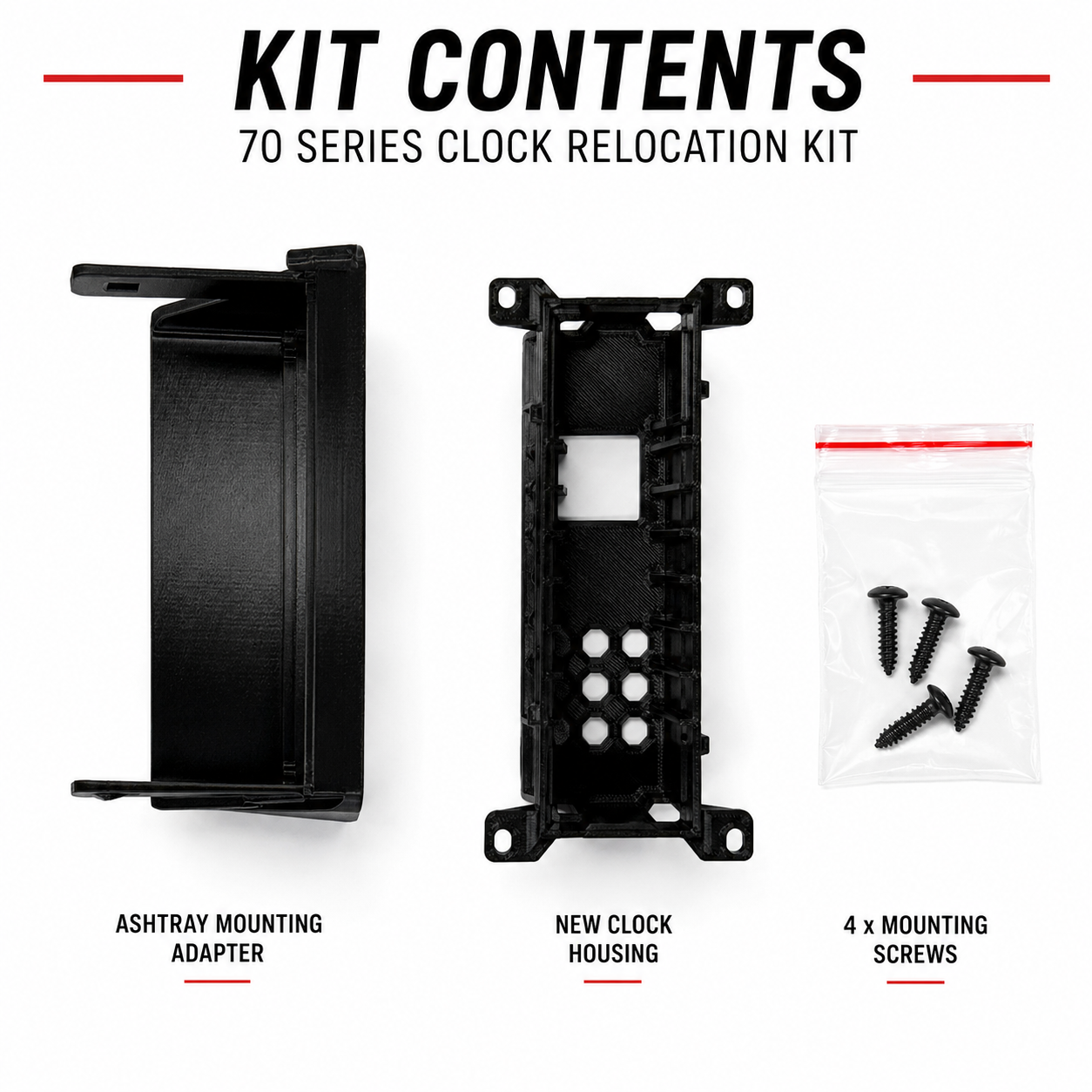 Toyota Land Cruiser 76 / 78 / 79 Series Clock Relocation Kit