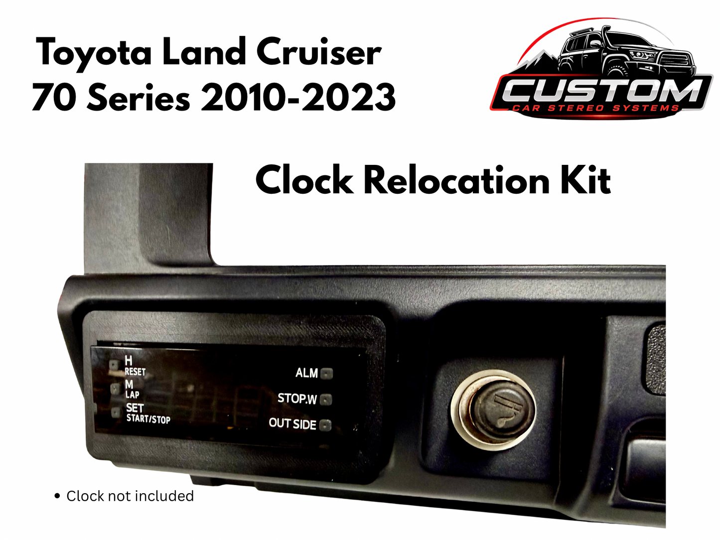 Toyota Land Cruiser 76 / 78 / 79 Series Clock Relocation Kit